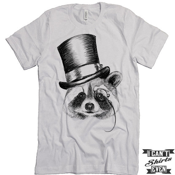 Raccoon Shirt. Unisex Tshirt. Funny Raccoon Tee. Raccoon Wearing A Head.